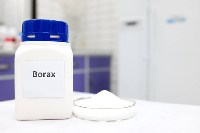 A container of borax about to be used for killing bed bugs