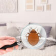 Looking for baby bed bugs with a magnifying glass