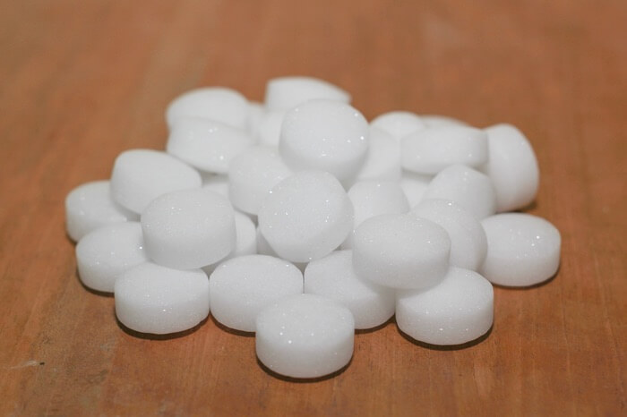 A pile of mothballs being used to repel roaches
