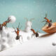 A render of ants in the winter