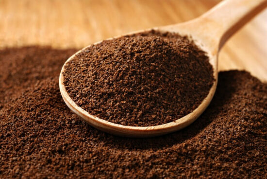 Coffee grounds being used to keep cats away