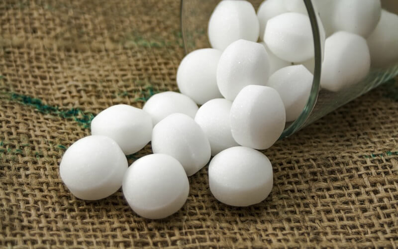 Mothballs that could be used to keep cats away