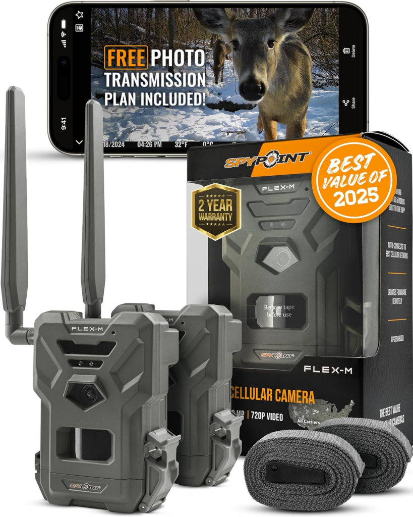 SPYPOINT Flex-M Twin Pack deer camera for wildlife monitoring