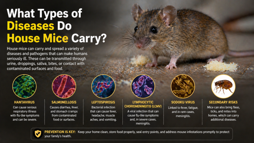 What Types of Diseases Do House Mice Carry?