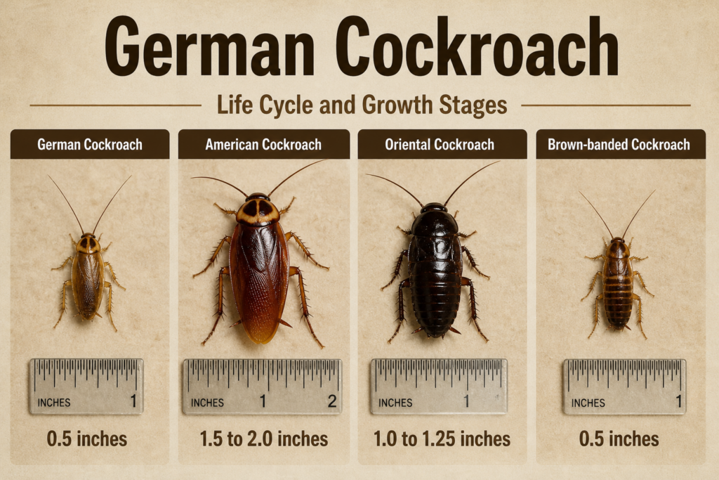 How Big Do German Cockroaches Get?
