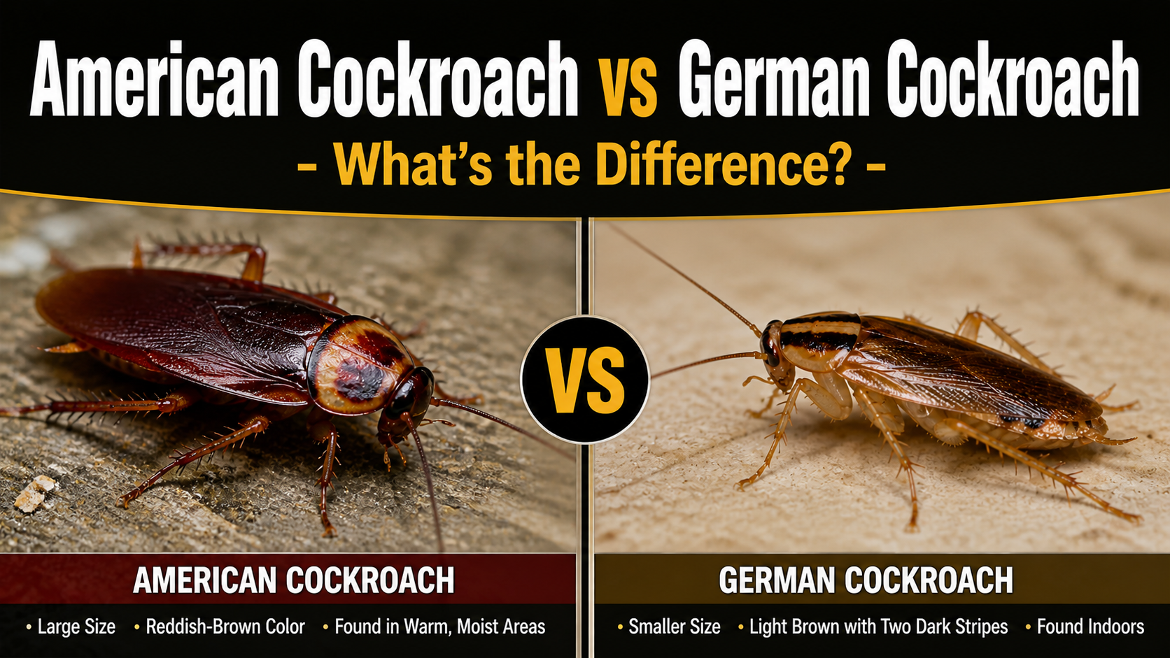 American Cockroach vs German Cockroach - What's the Difference? | BC ...
