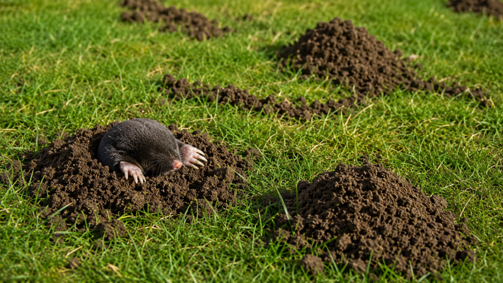 Small Holes in Lawn Overnight - Causes, Pictures & Solutions 6 Moles & Voles