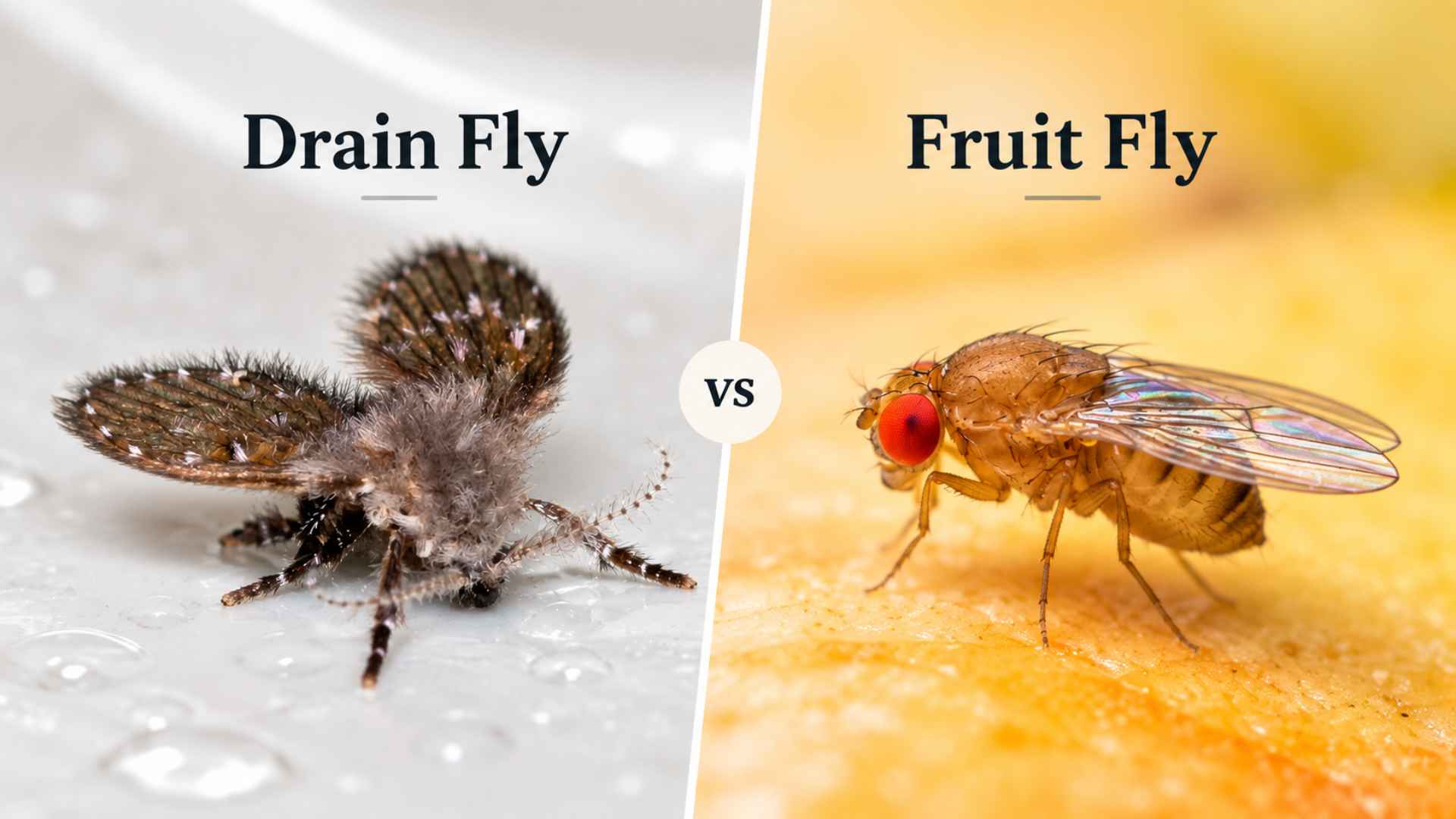 How to Get Rid of Drain Flies - 11 Effective Steps 4 Drain Flies vs Fruit Flies