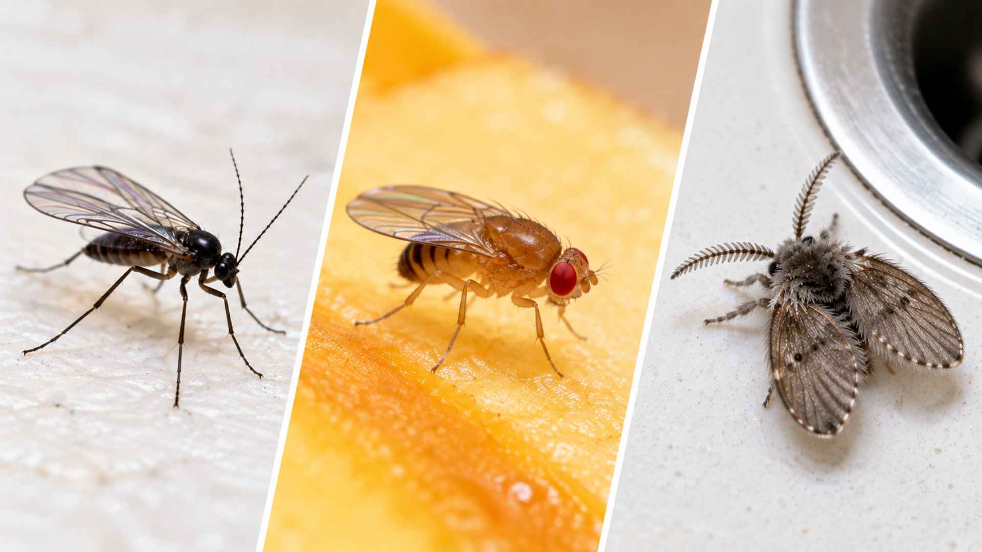 How to Kill and Get Rid of Fungus Gnats Indoors - 9 Effective Ways 11 Fungus Gnats vs Fruit Flies vs Drain Flies