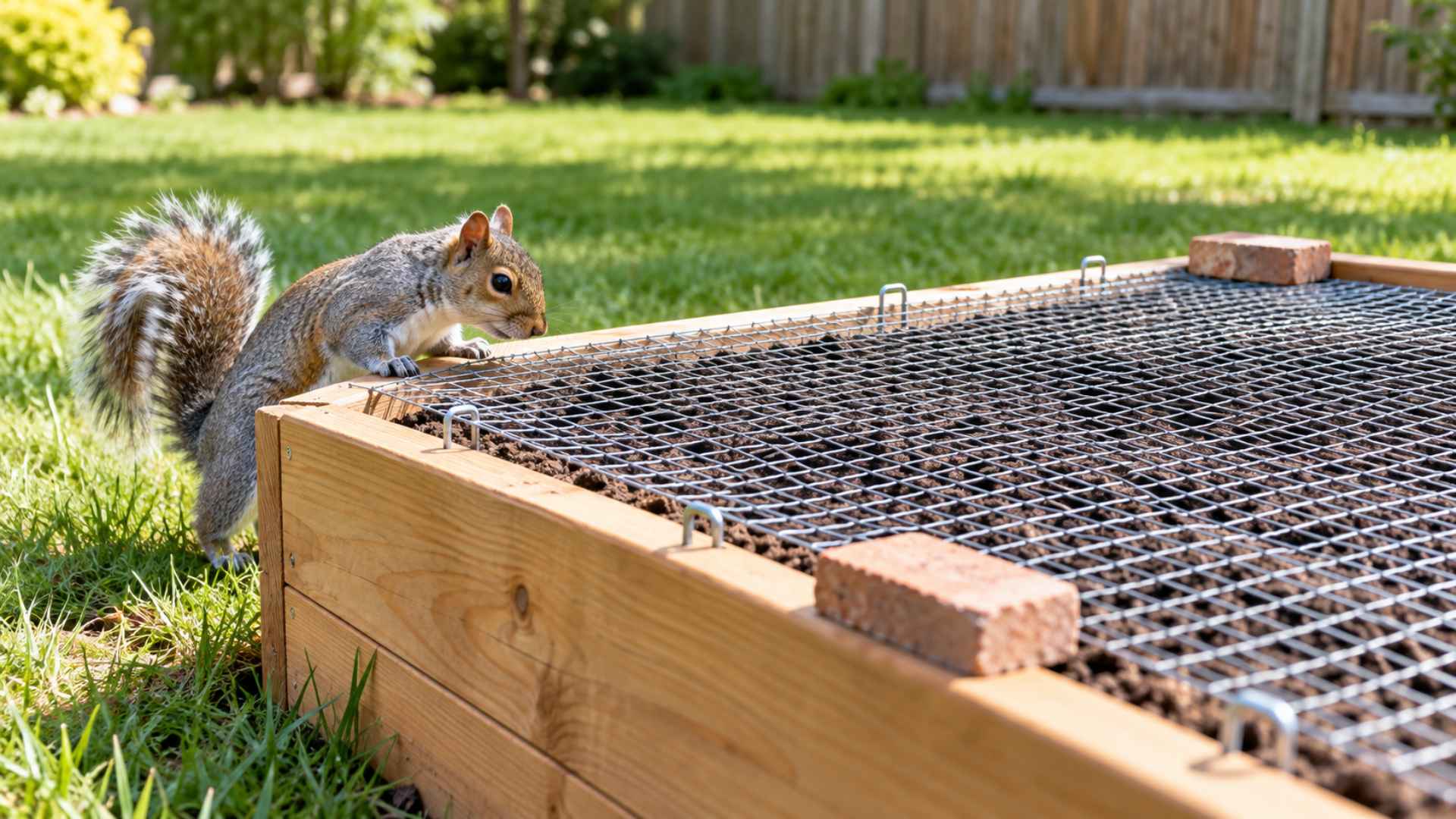 How to Keep Squirrels from Digging in Garden - 7 Practical Ways 3 Cover Garden Soil With Hardware Cloth or Chicken Wire