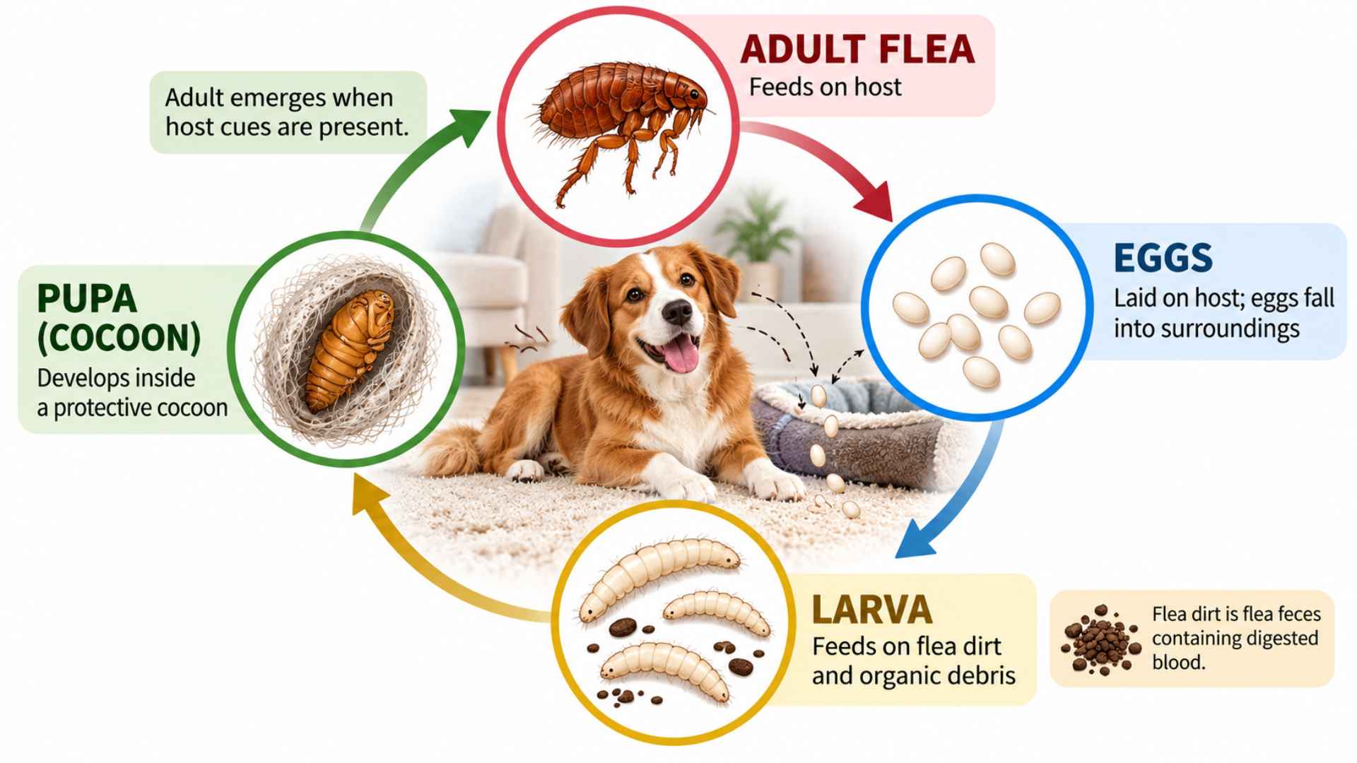 Signs of Flea Infestation in Carpets and Rugs 2 Fleas at a Glance