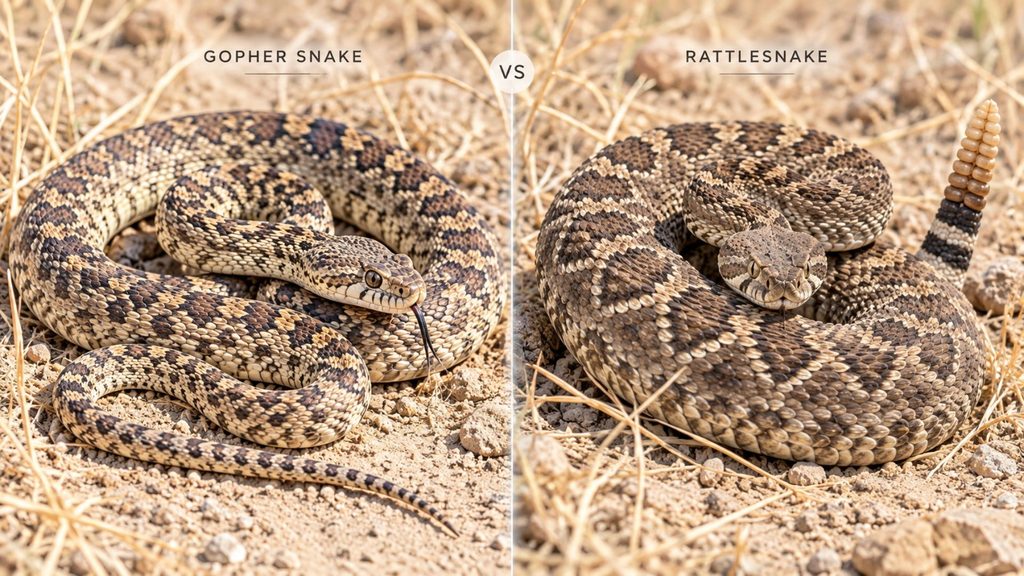 Gopher Snake vs Rattlesnake