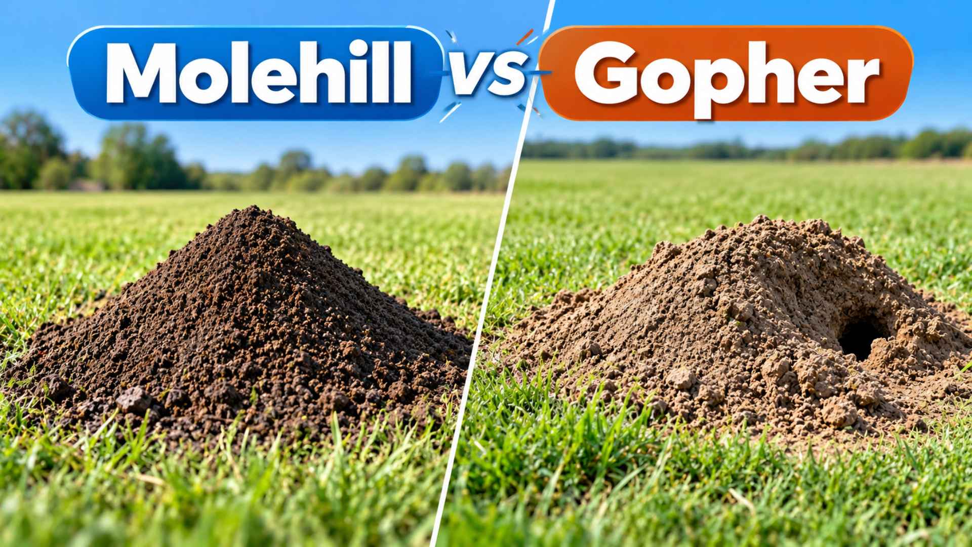 Molehill vs Gopher Mound